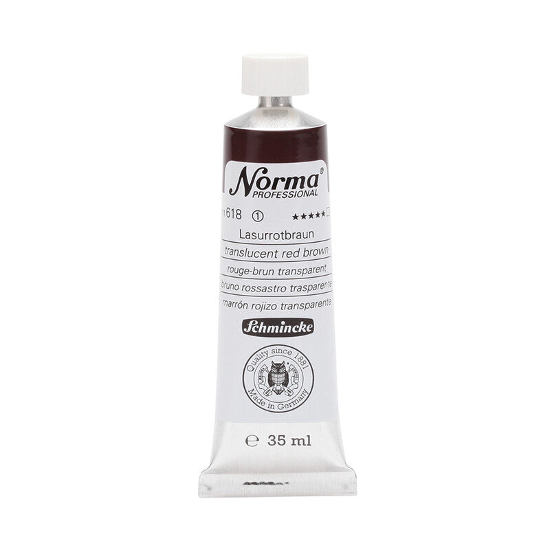 Olejové farby Schmincke Norma Professional 35 ml – 618 Transparentná červenohnedá