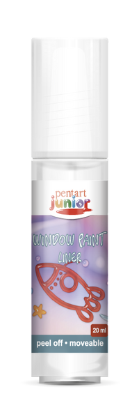 window paint 20 ml, – transparentná