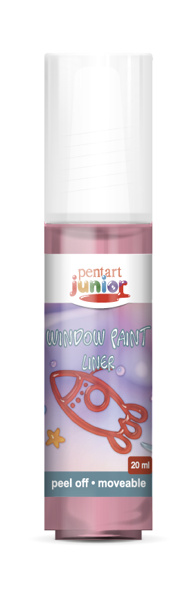 window paint 20 ml, – červená