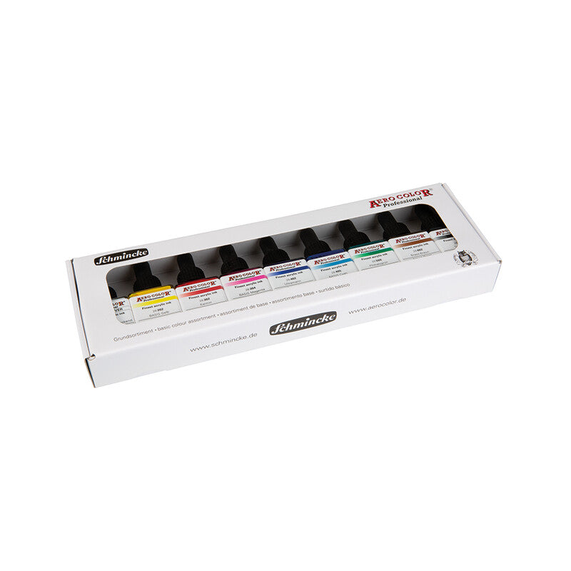 Schmincke AERO COLOR kartónový set základných farieb 9 x 28 ml