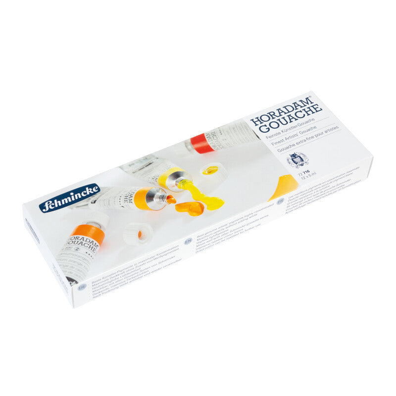 Kvašové farby Schmincke HORADAM v kovovom sete, 12 x 5 ml