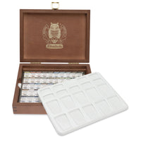 Drevený set akvarelových farieb Schmincke HORADAM Super Granulation – 50 x 1/2 panvička