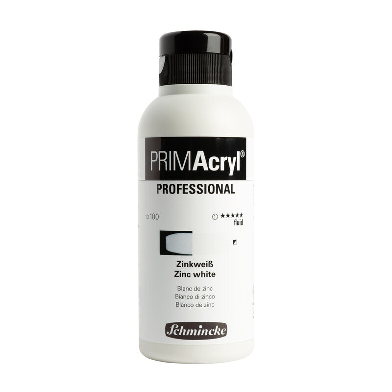 Akrylové farby Schmincke PRIMAcryl Professional 250 ml – 100 Zinková biela tekutá