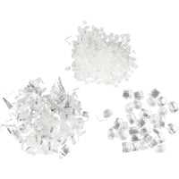 Biele glitre - sada 3 ks