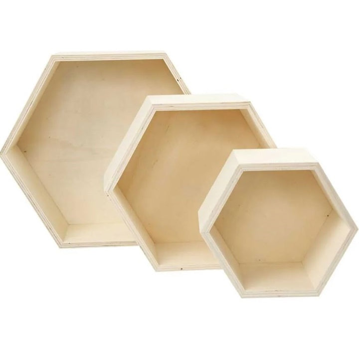 Drevené úložné boxy 3 ks