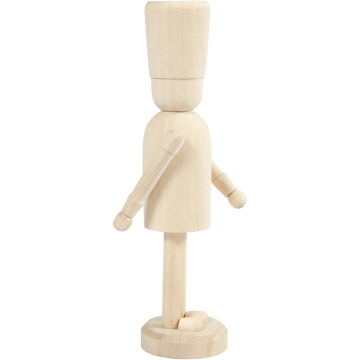 Drevená postavička na dekorovanie - Luskáčik 18 cm