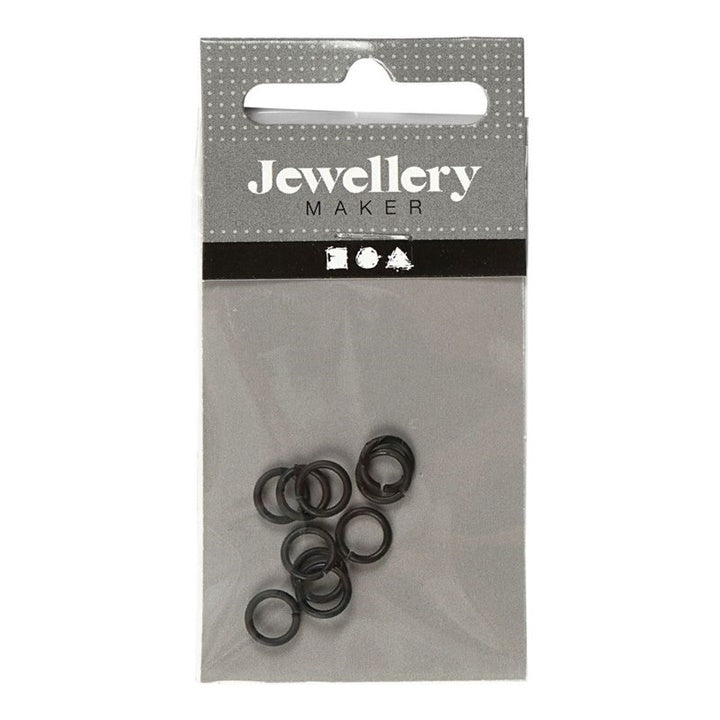 Čierne spojovacie krúžky 7 mm x 1 mm - 50 ks