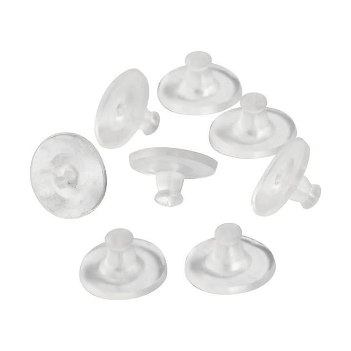Gumové zarážky na napichovacie náušnice 10 mm - 10 párov