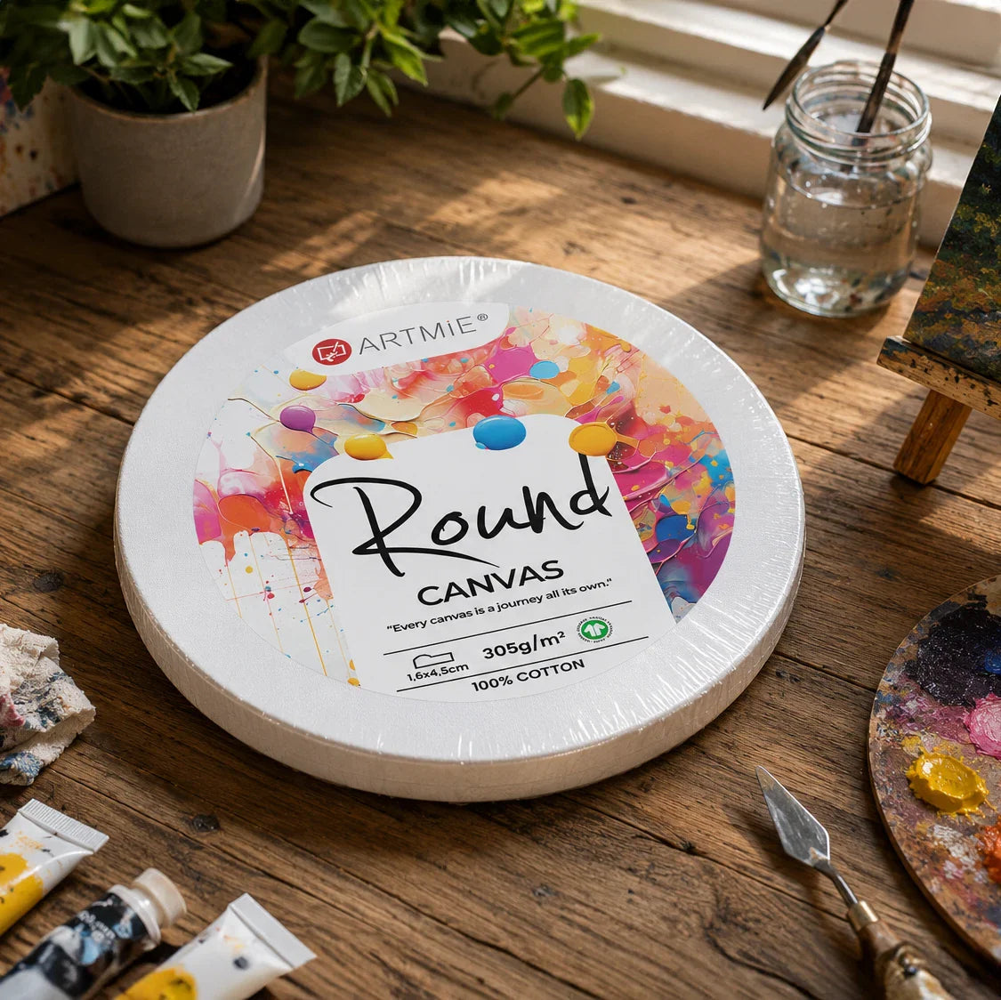 ARTMIE okrúhle maliarske plátno na ráme | rôzne rozmery