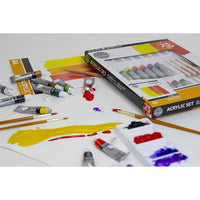 Akrylová sada Daler Rowney s príslušenstvom 25 ks