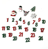 Drevené ozdoby Adventný kalendár