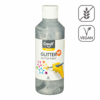 Trblietavá farba Creall Glitter 250 ml - strieborná