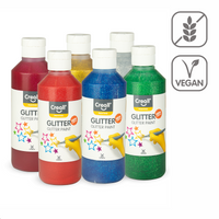 Creall súprava farieb Glitter – 6 × 250 ml, mix farieb