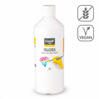 Lesklá polyvinylová farba Creall Gloss 500 ml – biela