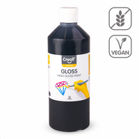Lesklá polyvinylová farba Creall Gloss 500 ml – čierna