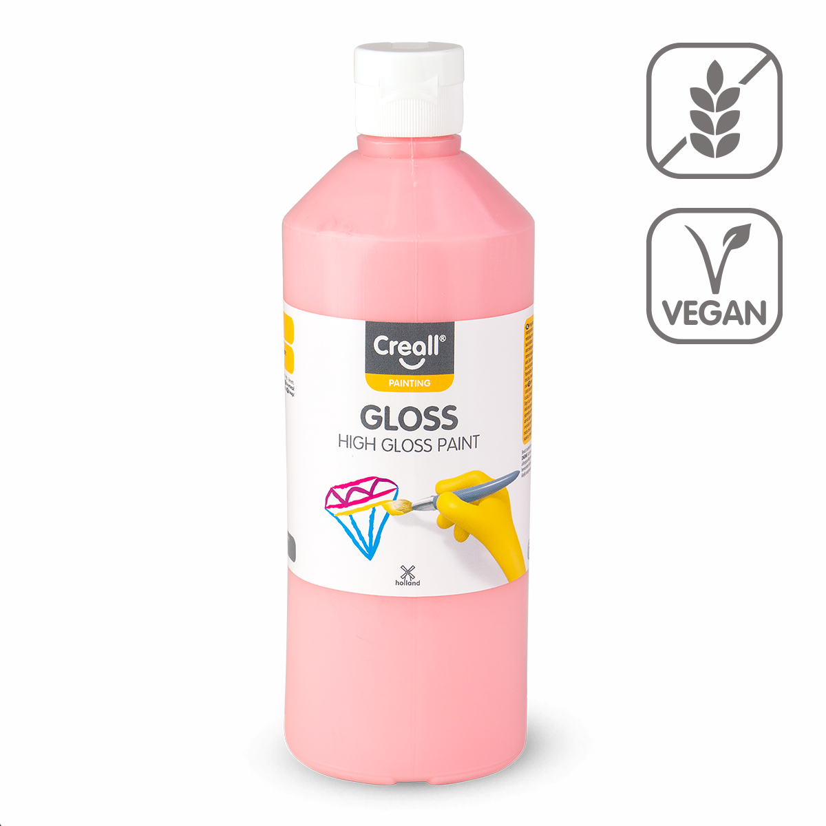 Lesklá polyvinylová farba Creall Gloss 500 ml – ružová