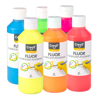 Creall súprava temperových farieb Fluor, 6 × 250 ml, mix farieb