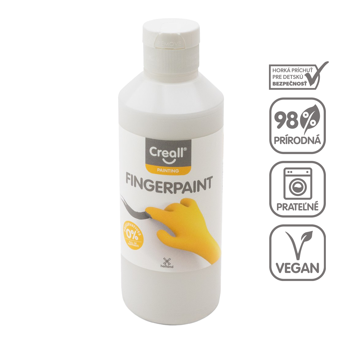 Prstová farba Creall 250 ml – biela