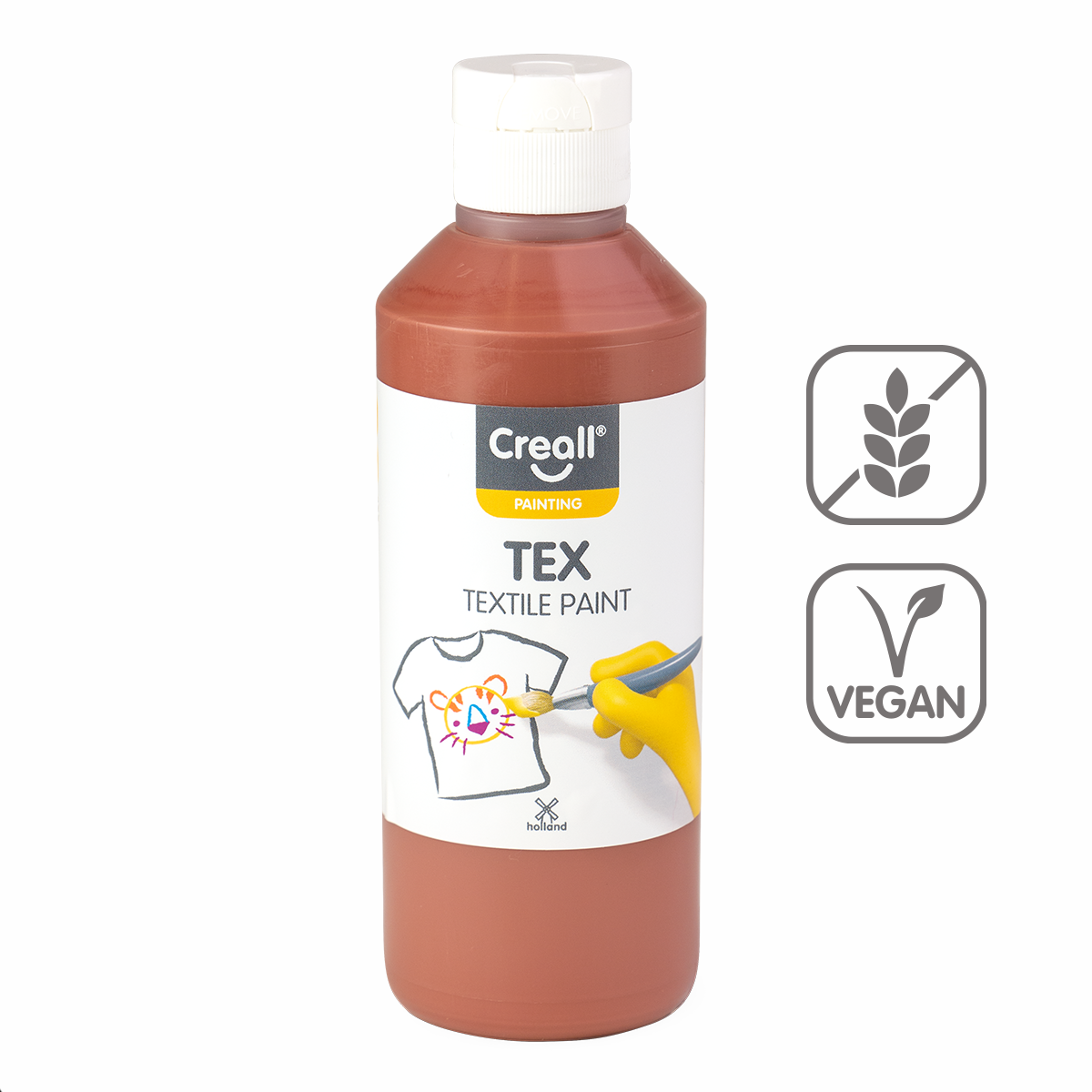 Farba na textil Creall Tex 250 ml – hnedá