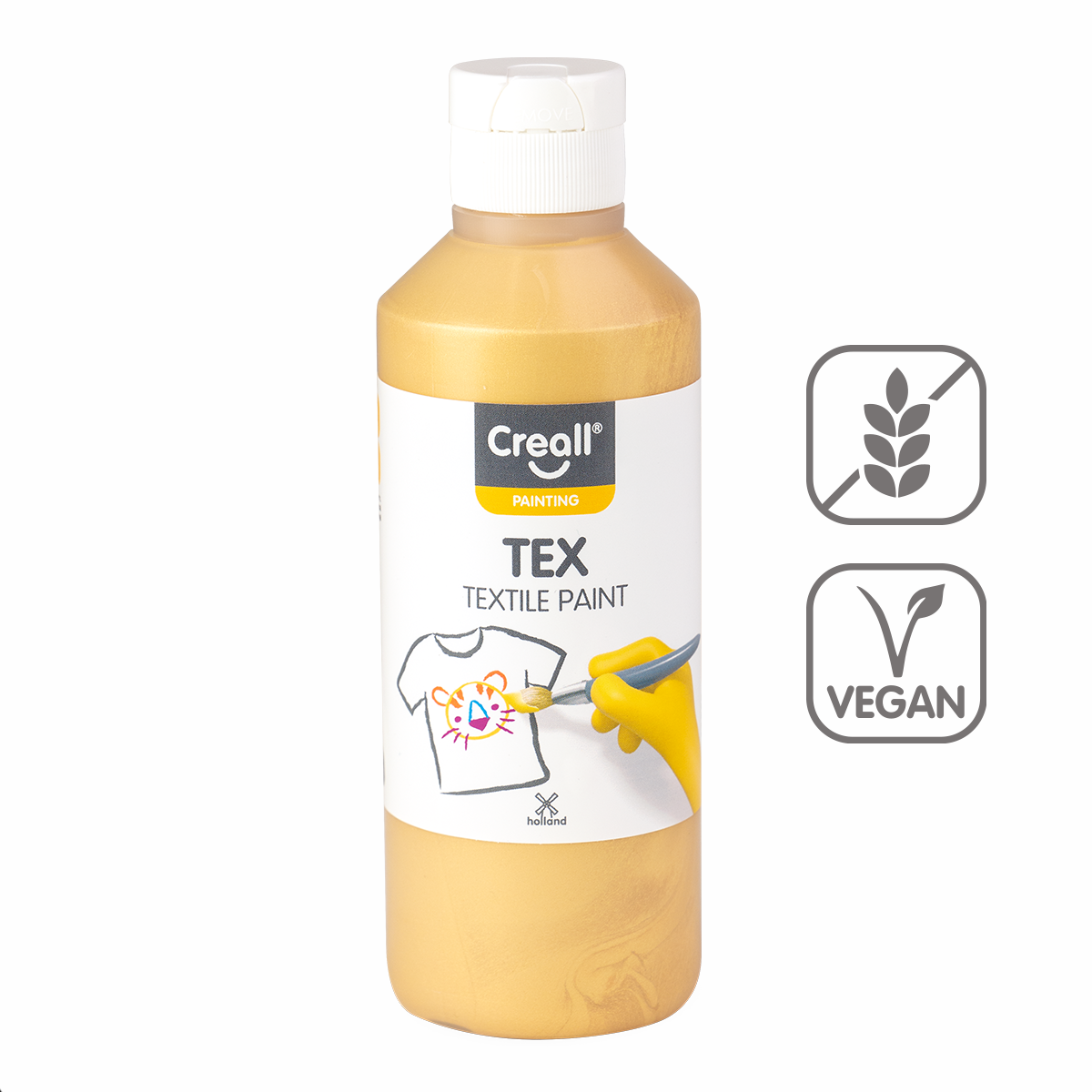 Farba na textil Creall Tex 250 ml – zlatá