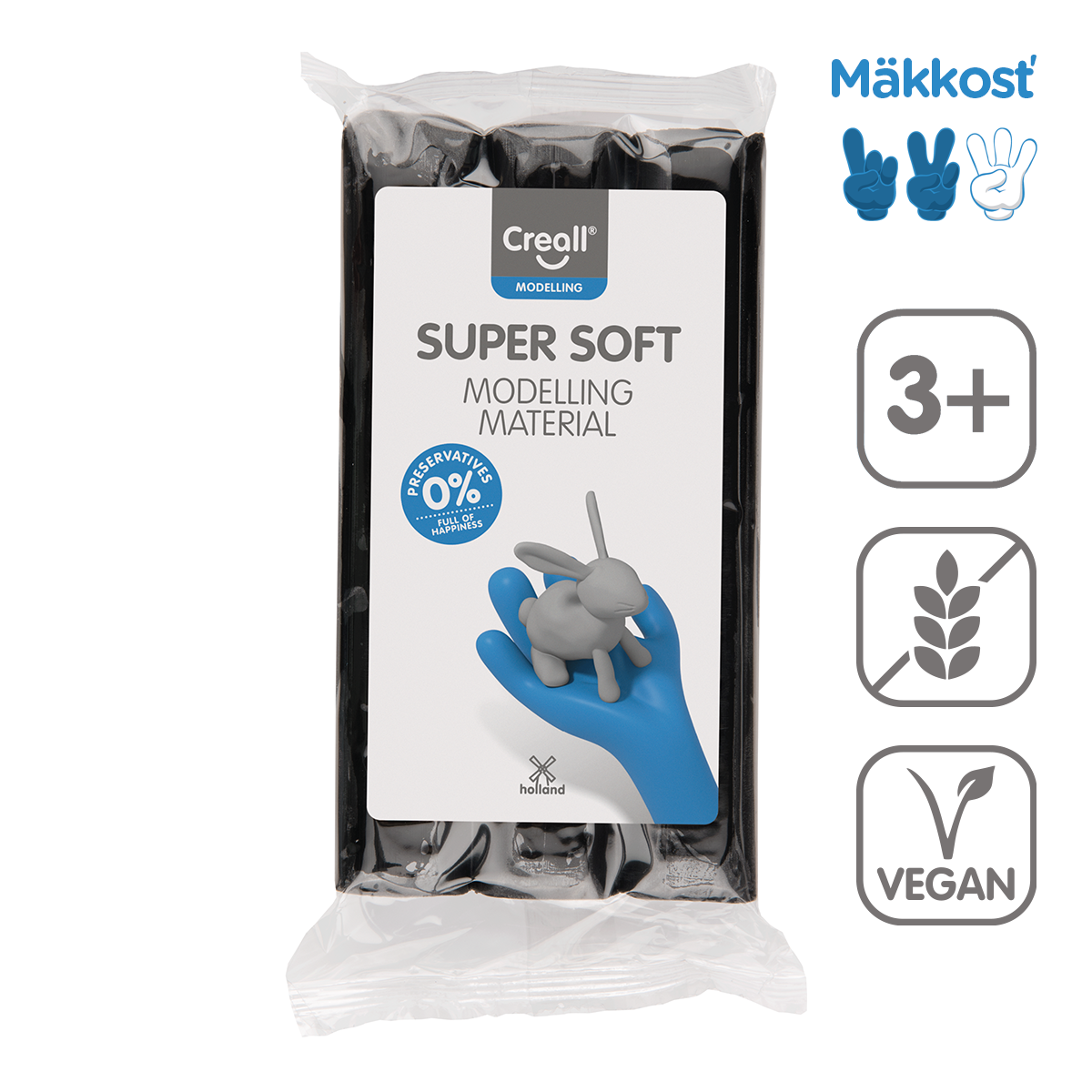 Modelovacia hmota Creall Super Soft 500 g – čierna