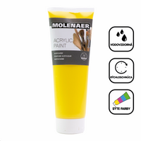 Akrylová farba Molenaer 250 ml – žltá