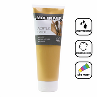 Akrylová farba Molenaer 250 ml – zlatá