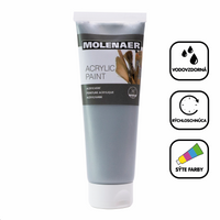 Akrylová farba Molenaer 250 ml – strieborná