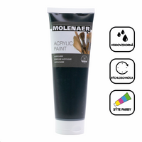 Akrylová farba Molenaer 250 ml – čierna