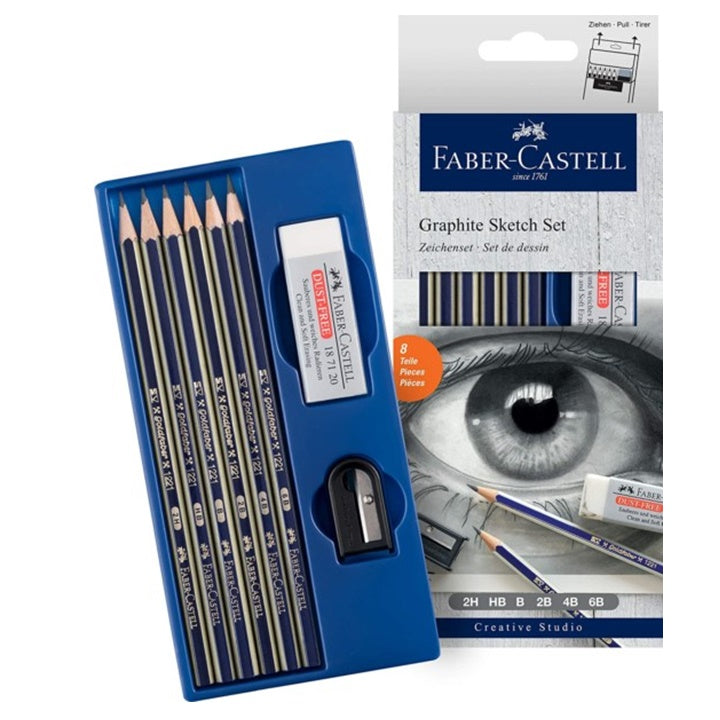 Grafitový set na skicovanie Faber-Castell - 8 ks