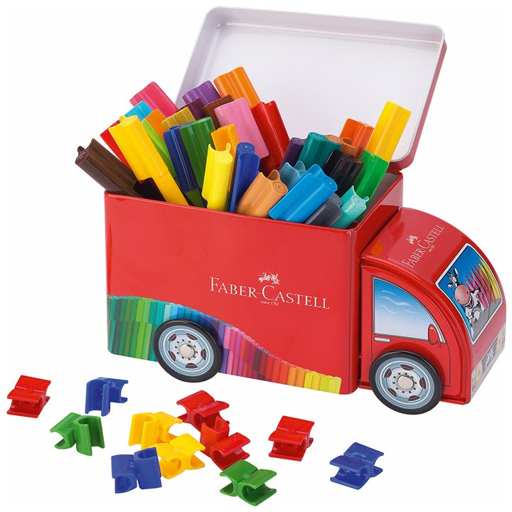 Farebné fixy Faber-Castell s klipom