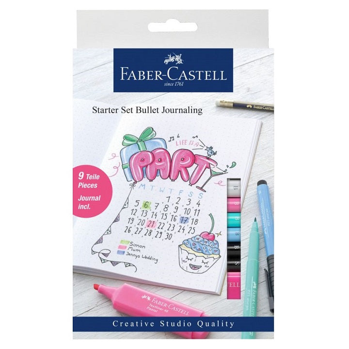 Kaligrafické perá Faber-Castell Pitt / štartovací set so zápisníkom