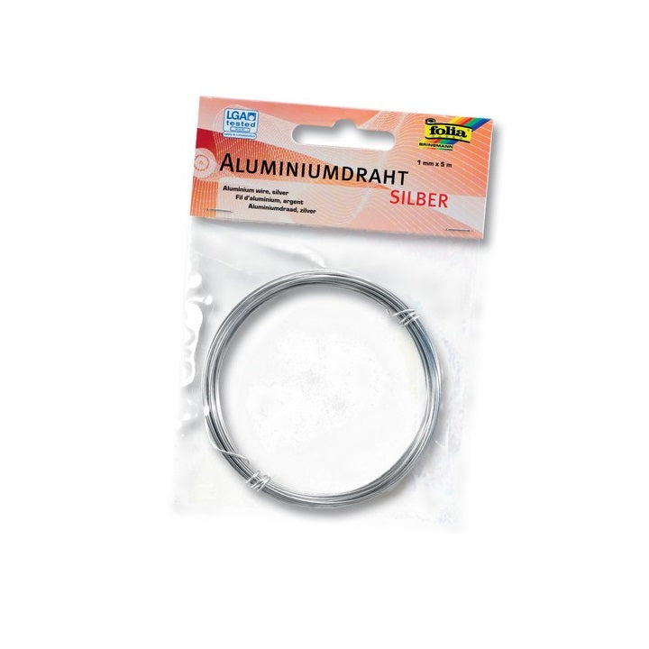 Hliníkový drôt Folia 1 mm x 5 m – strieborný