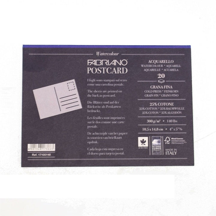 Akvarelový blok FABRIANO postcard 20 listov
