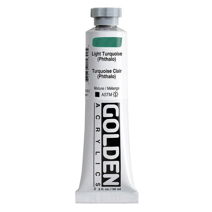 Akrylová farba GOLDEN Heavy Body 59 ml – 1564 svetlá tyrkysová (ftalo)
