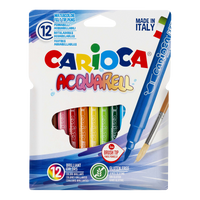 Akvarelové fixky Carioca, 12 ks, mix farieb