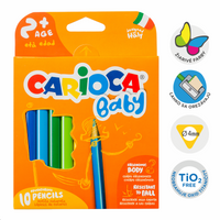 Trojhranné pastelky Carioca Baby 2+, 10 ks