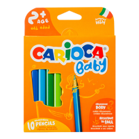 Trojhranné pastelky Carioca Baby 2+, 10 ks