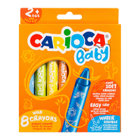 Carioca voskovky Baby Wild 2+, 8 ks