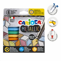 Carioca fixky Metallic, hrot, mix farieb