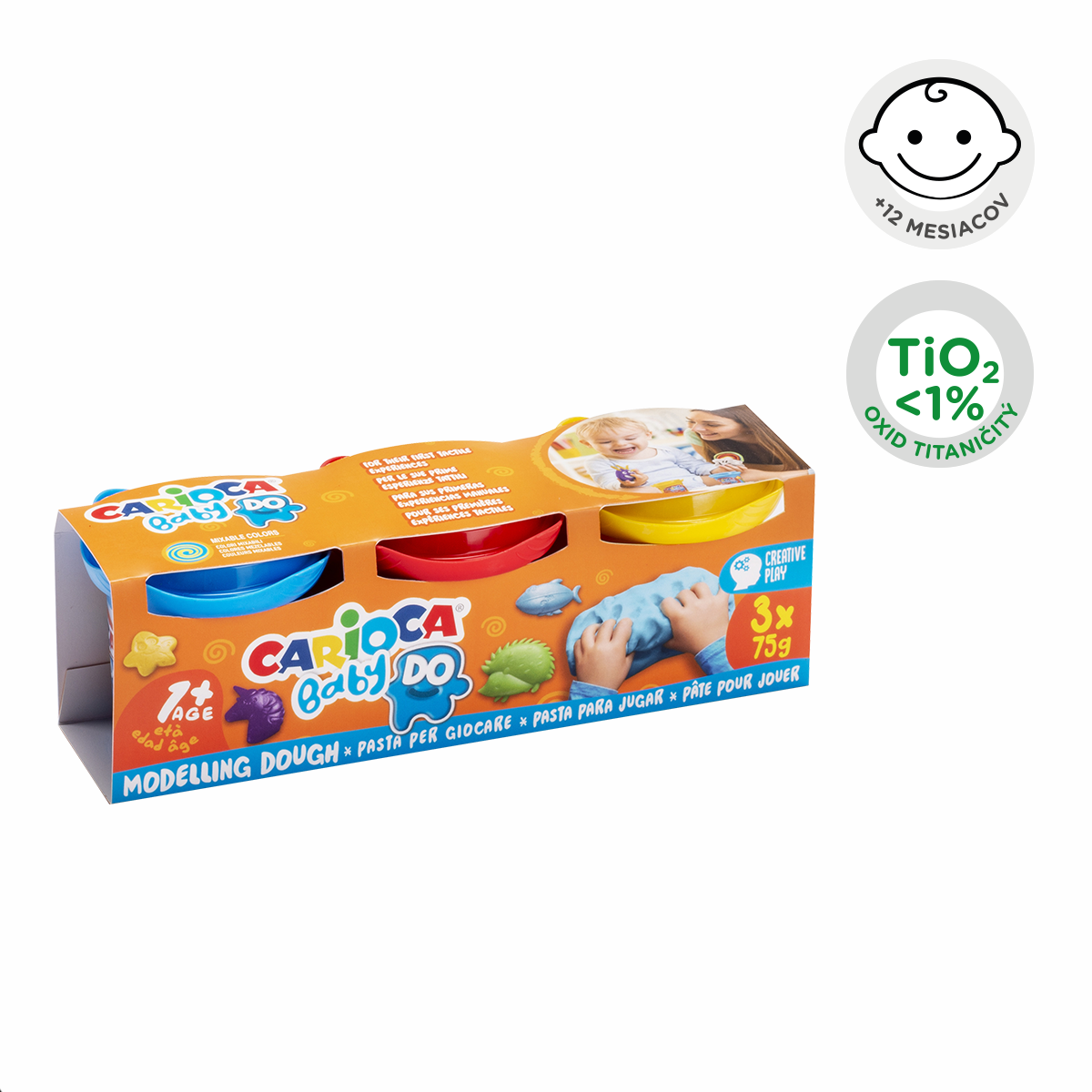 Carioca Baby Do 1+ modelovacia hmota, 3 × 75 g, mix farieb