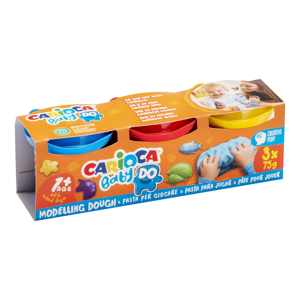 Carioca Baby Do 1+ modelovacia hmota, 3 × 75 g, mix farieb