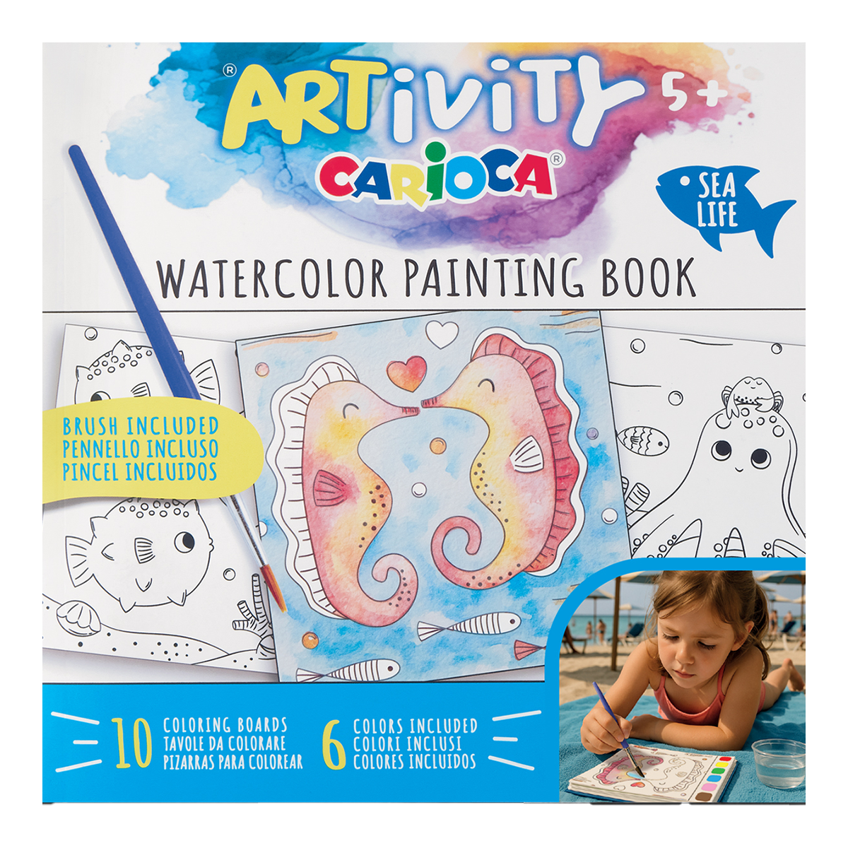 Carioca maľovanky s vodovými farbami ARTivity – Morský život, 5+