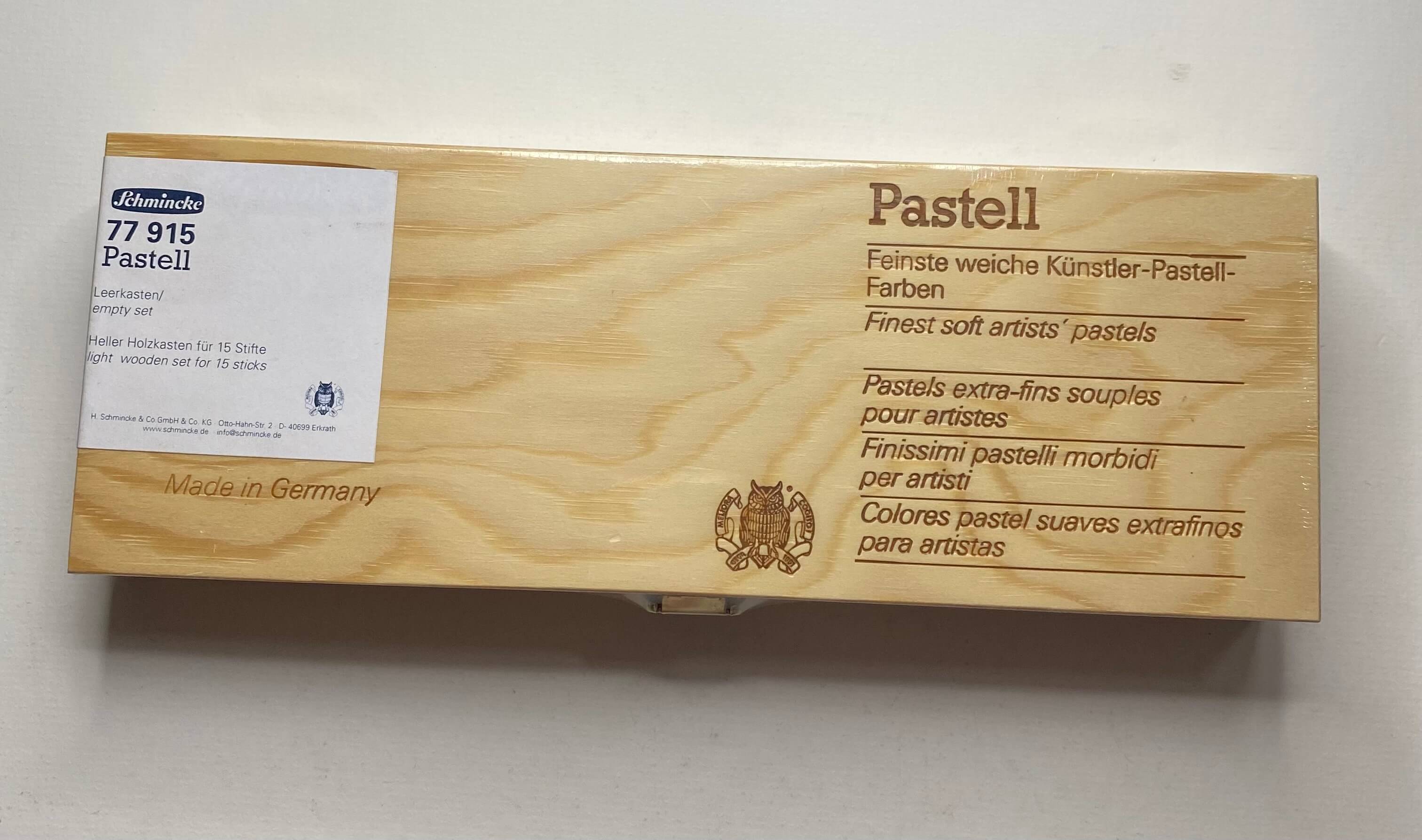 Drevená krabička na 15 pastelov Schmincke