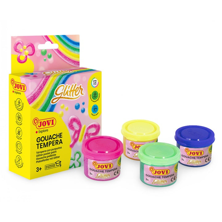 JOVI glitrové temperové farby 4x35 ml