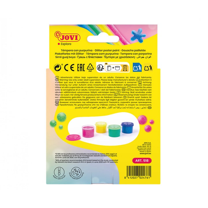 JOVI glitrové temperové farby 4x35 ml