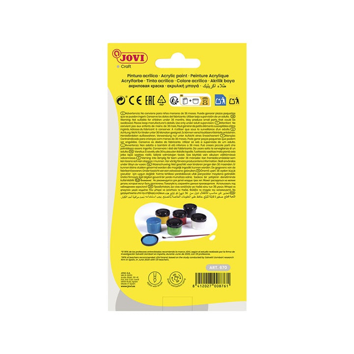 JOVI sada akrylových farieb 6x35 ml + štetec