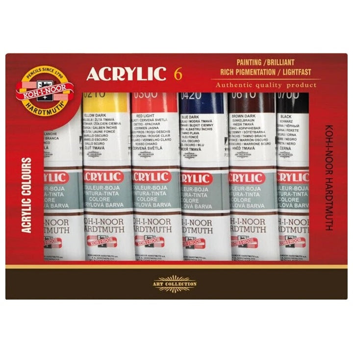 KOH‑I‑NOOR sada akrylových farieb / 6x40 ml