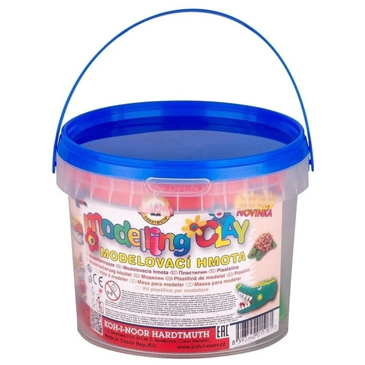 KOH-I-NOOR Plastelína v plastovom vedierku | 8 farieb, 700 g