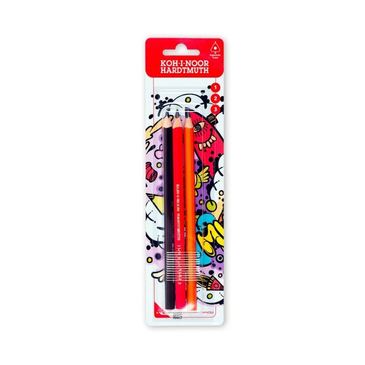 Jumbo trojhranné grafitové ceruzky / HB–2B–4B